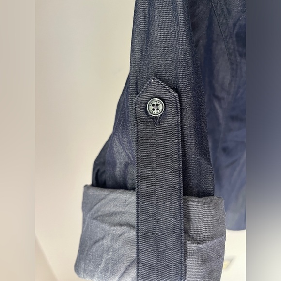 Express Denim Button-Up Shirt | Size S | Adjustable Sleeves | Perfect Condition - Picture 7 of 11